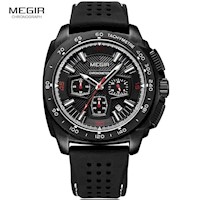 Reloj Megir Hombre Deportivo Negro MEG-66